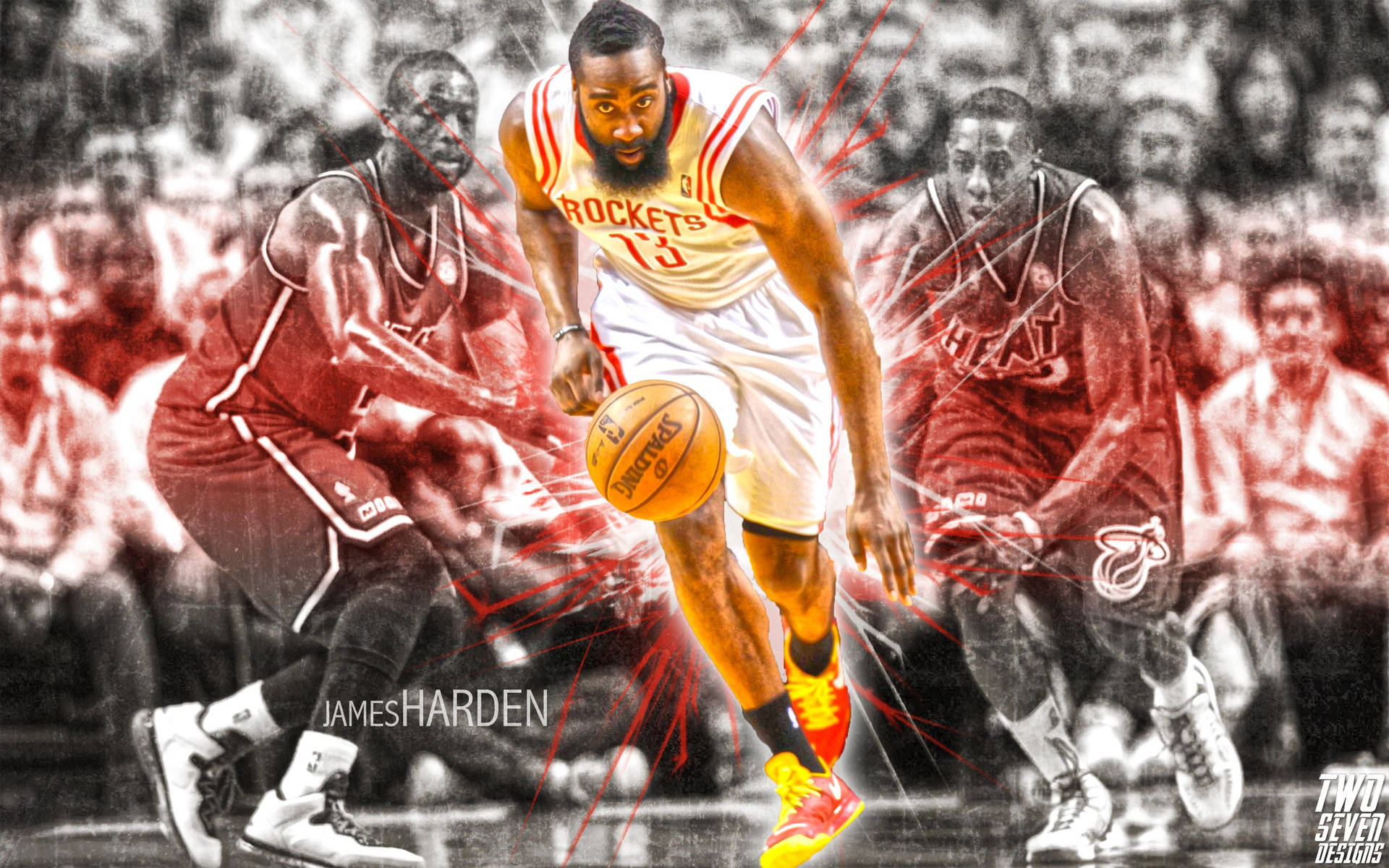 Cool Nba James Harden Dribbling The Ball