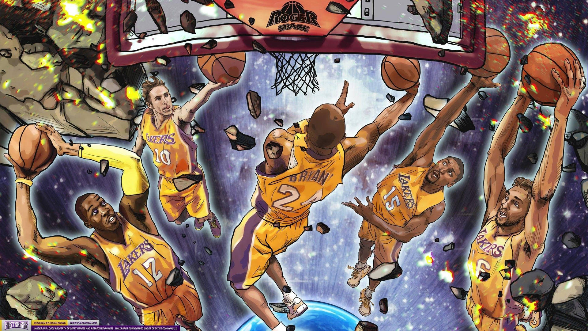 Cool Nba Los Angeles Lakers Artwork