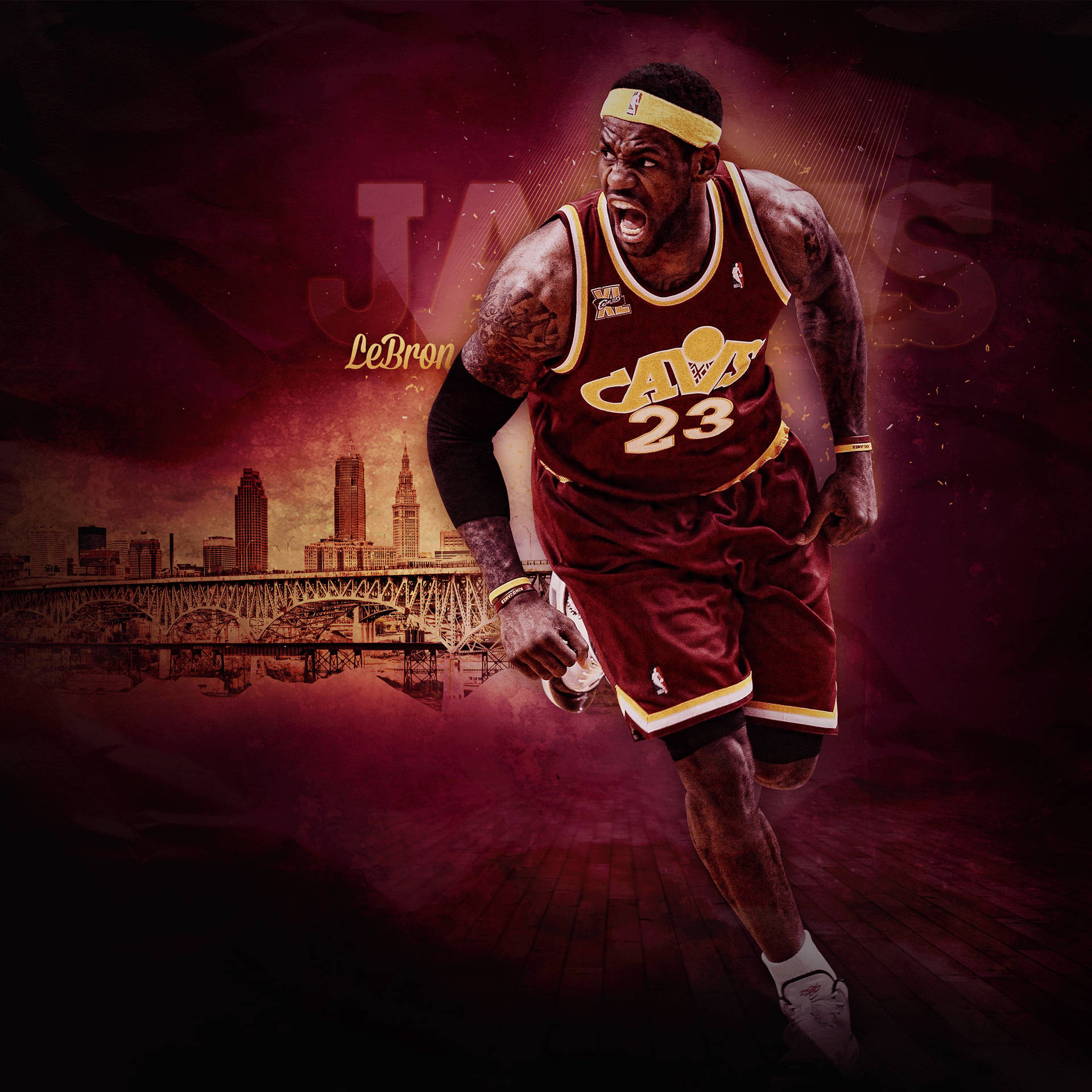 Cool Nba Player Lebron James Poster Background