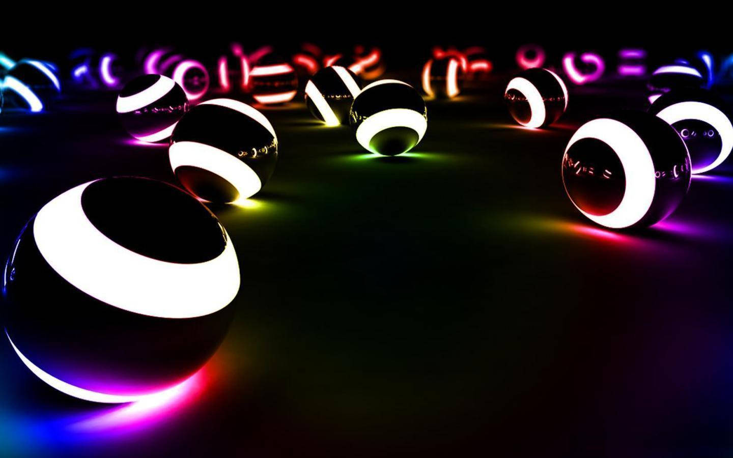 Cool Neon Balls Background