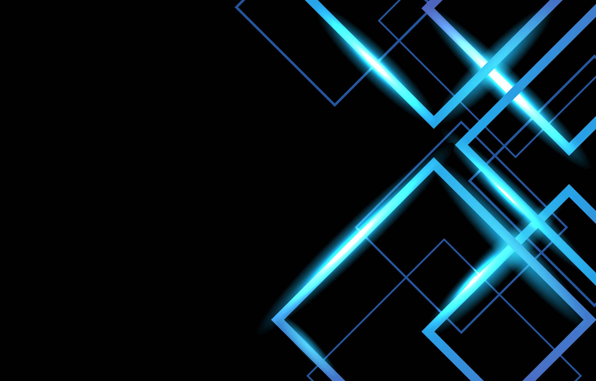 Cool Neon Blue Boxes Background