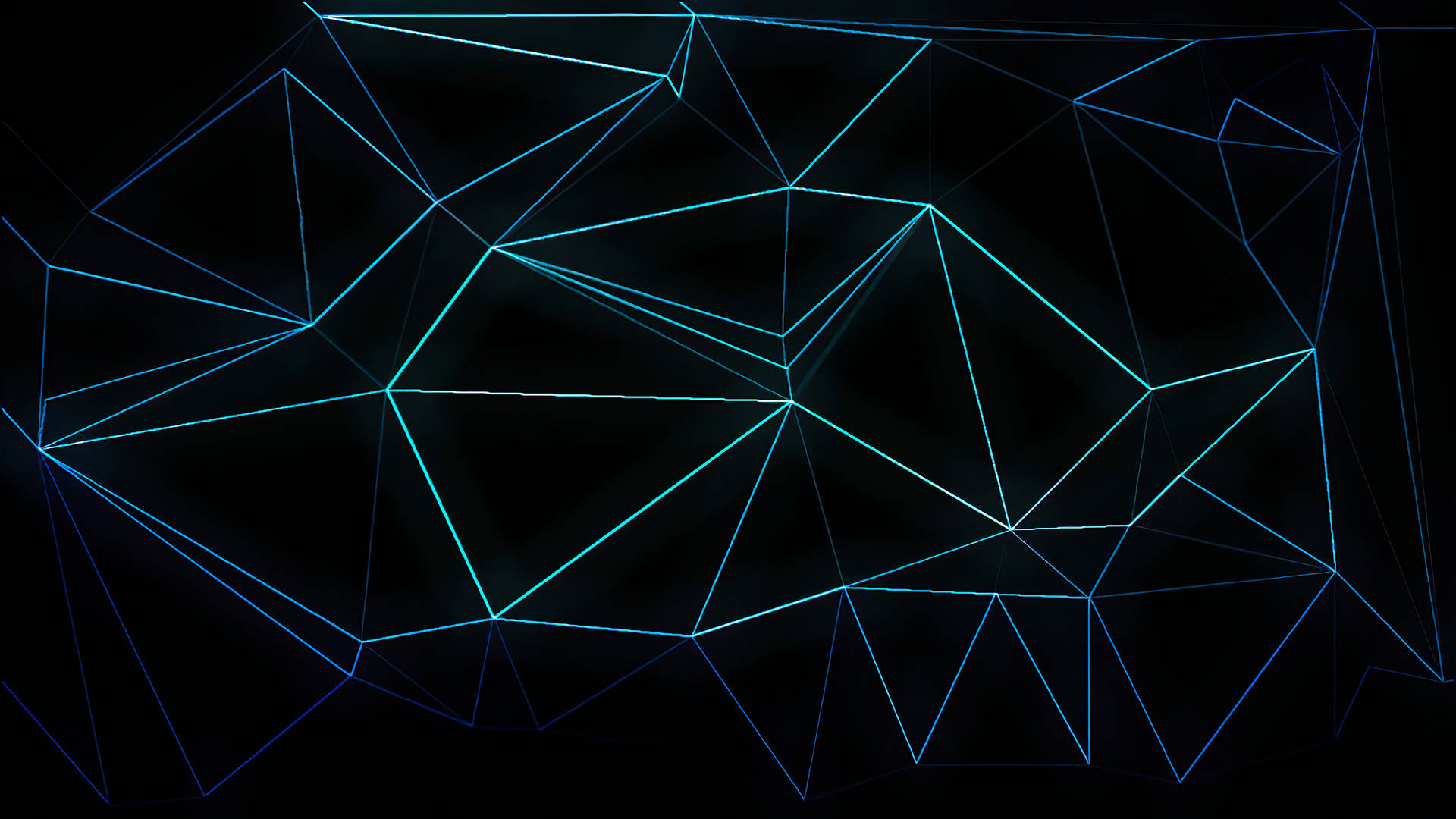 Cool Neon Blue Pattern And Shapes Background