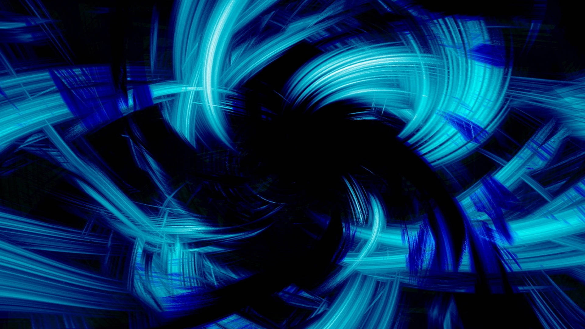 Cool Neon Blue Tangled Lines Background