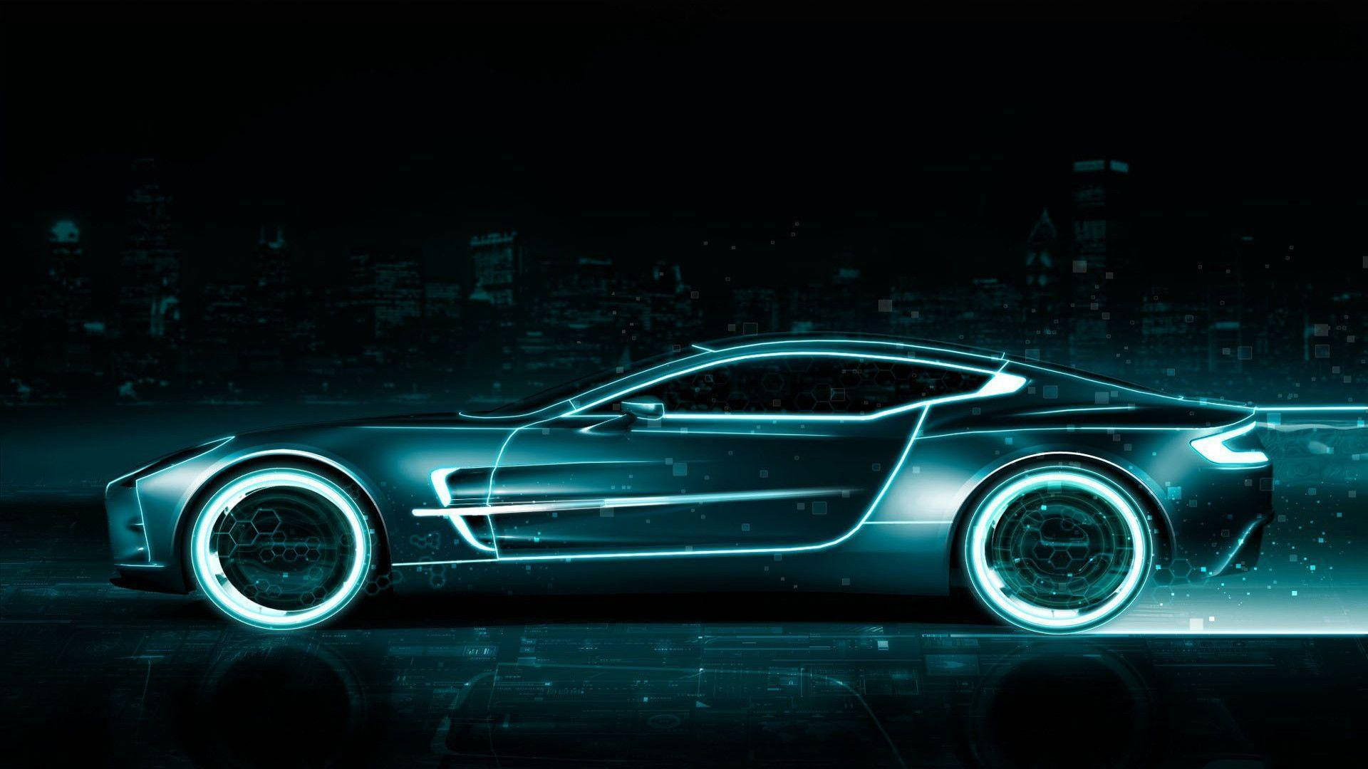 Cool Neon Car Background