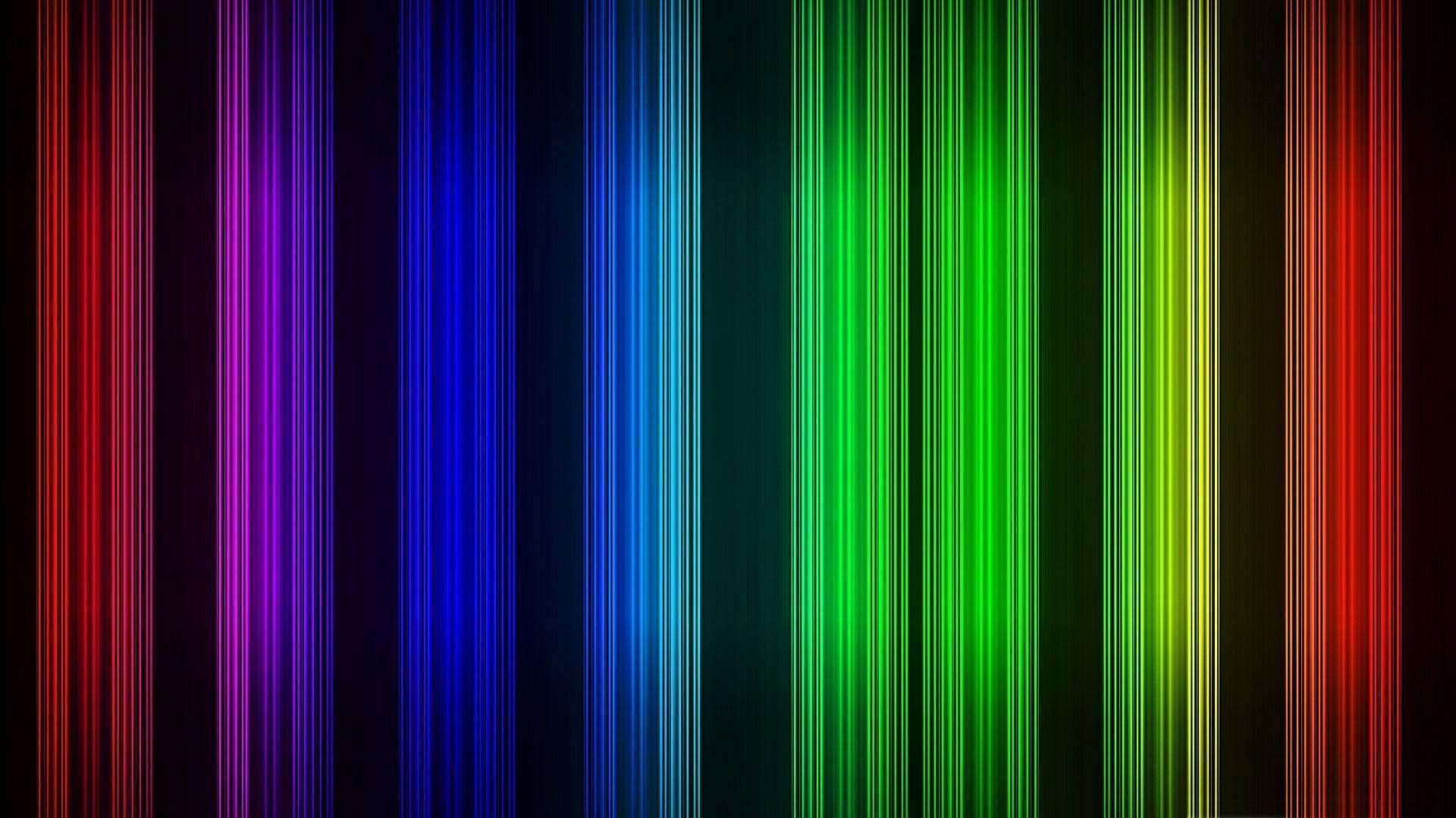 Cool Neon Rainbow Vertical Lines Background