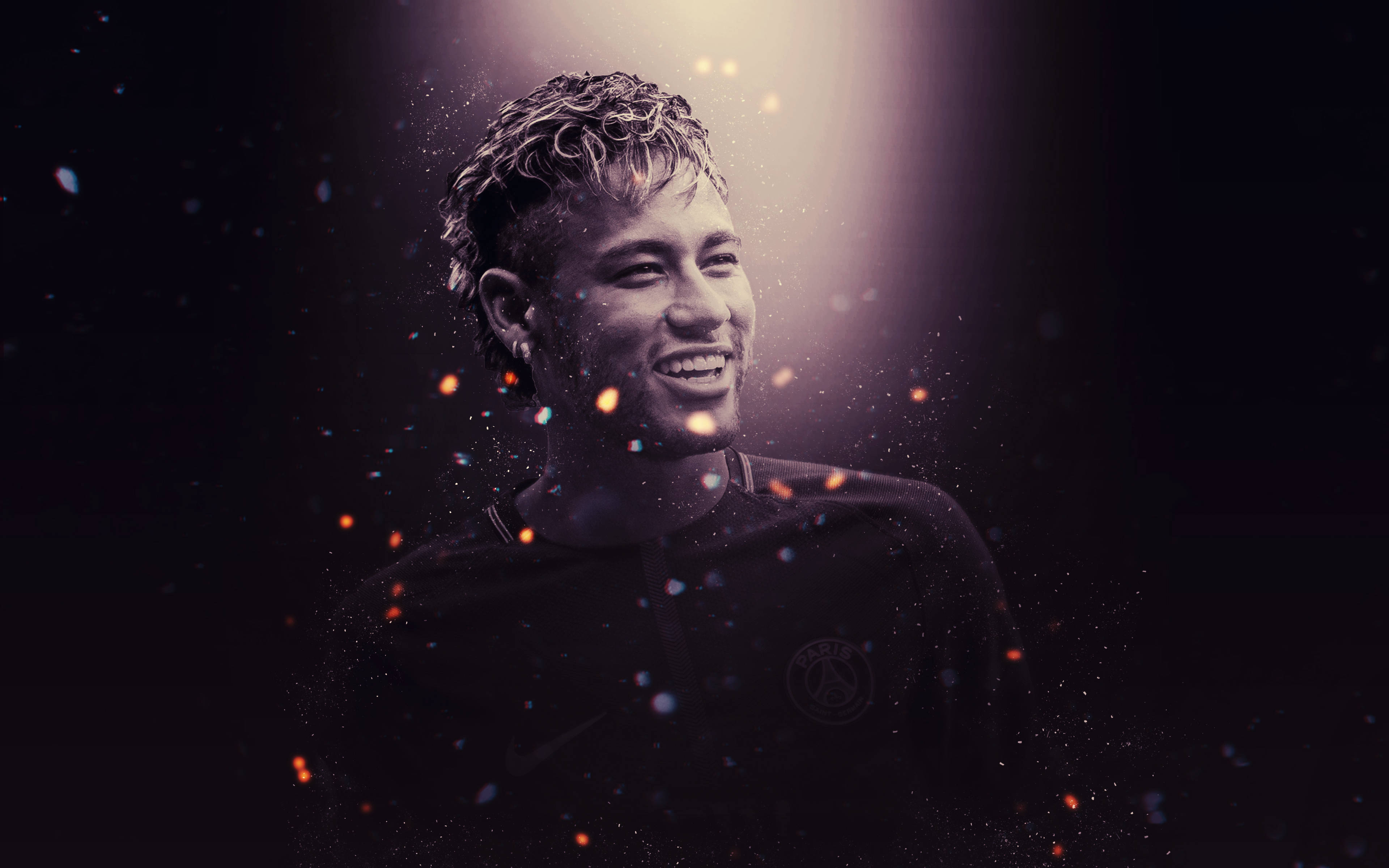 Cool Neymar Jr Black And White Background