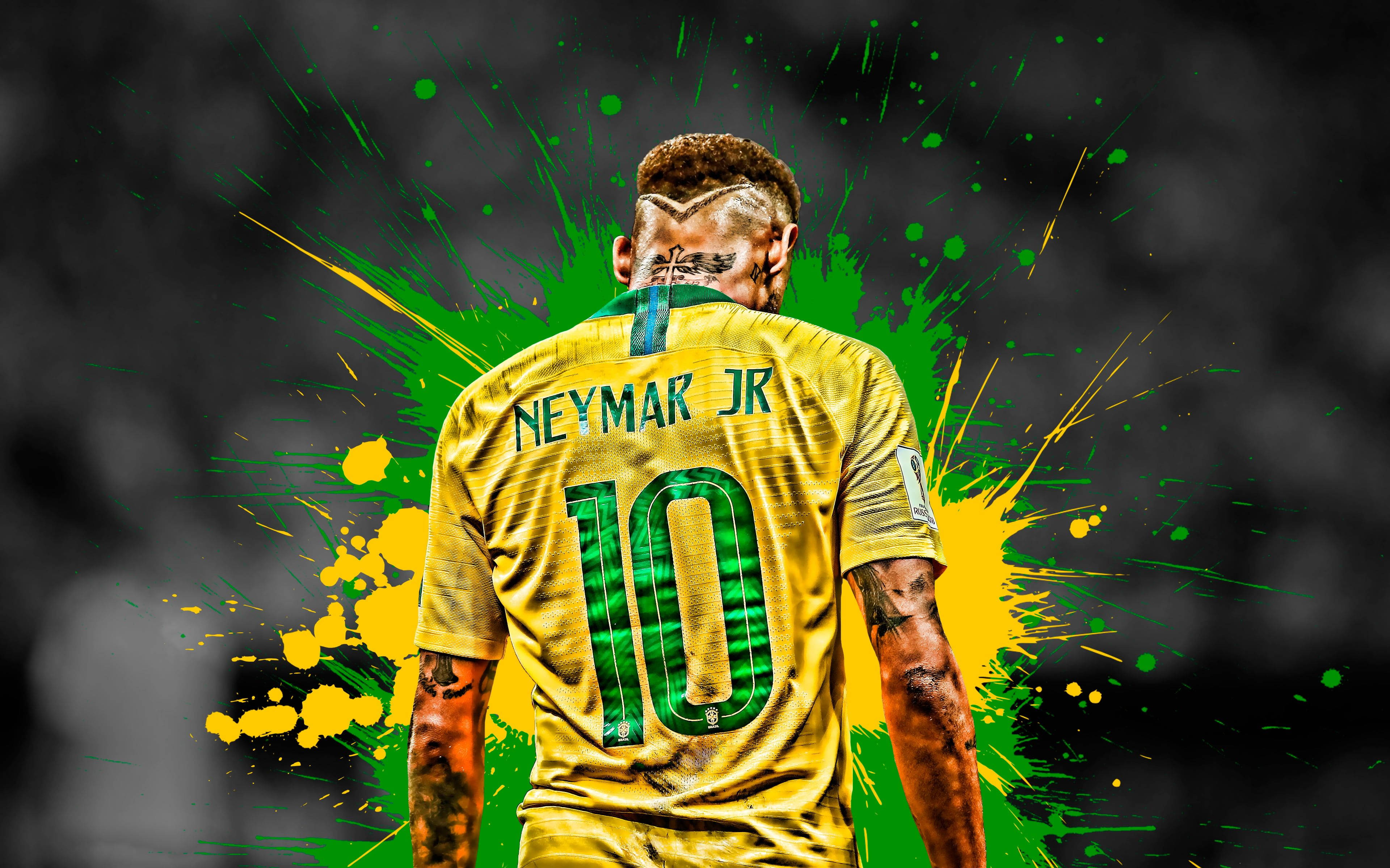 Cool Neymar Jr Green Yellow Splash