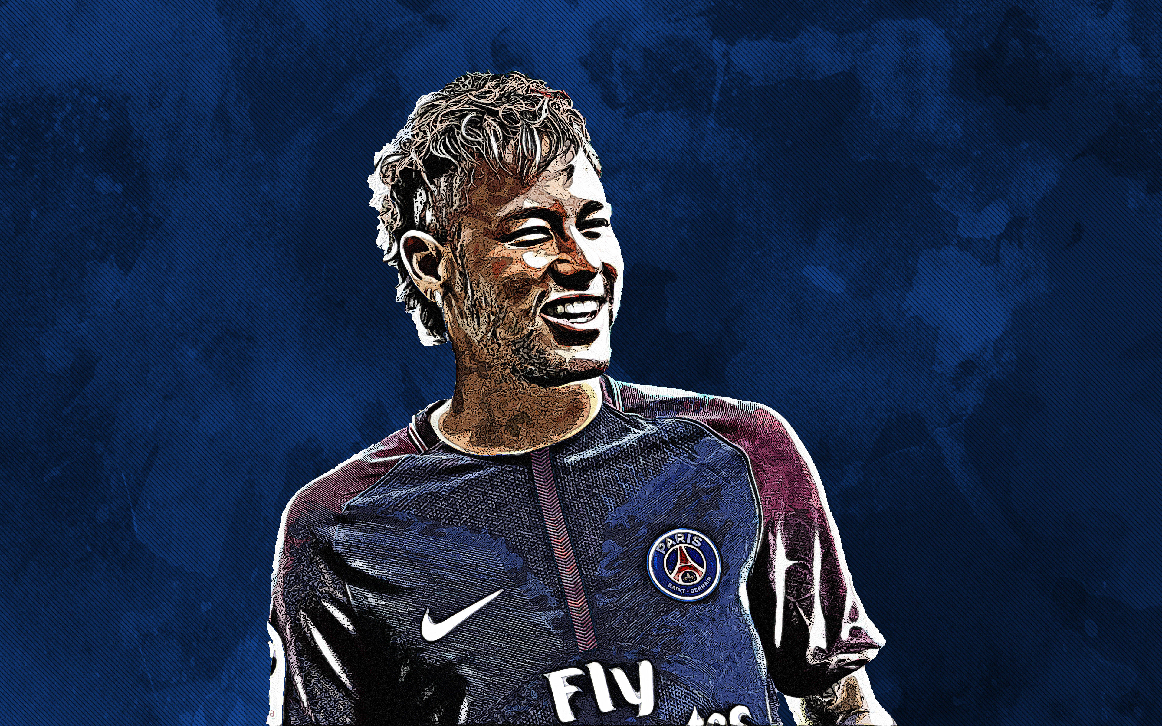 Cool Neymar Jr Sketched Digital Art