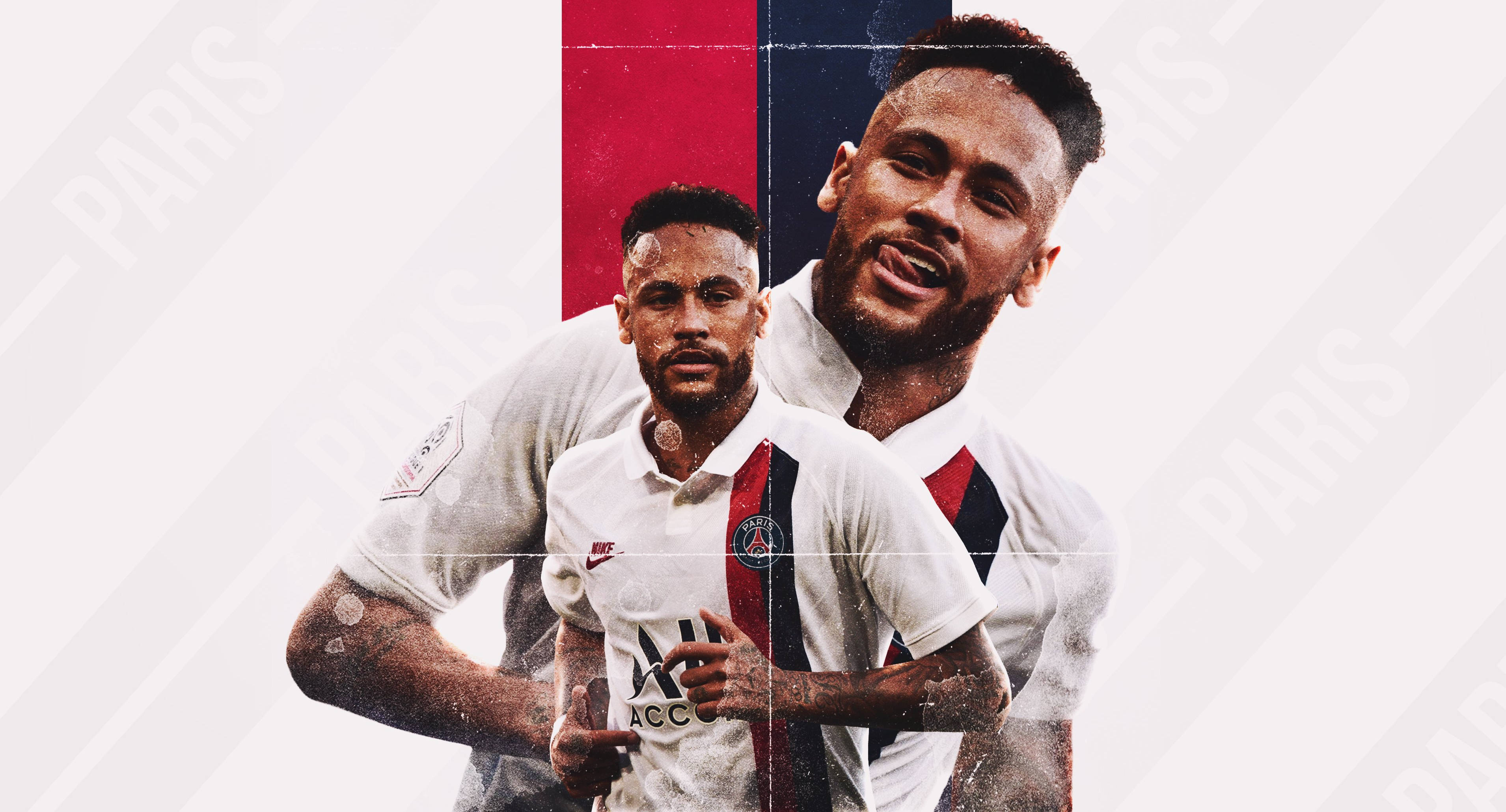 Cool Neymar Jr White Jersey Background