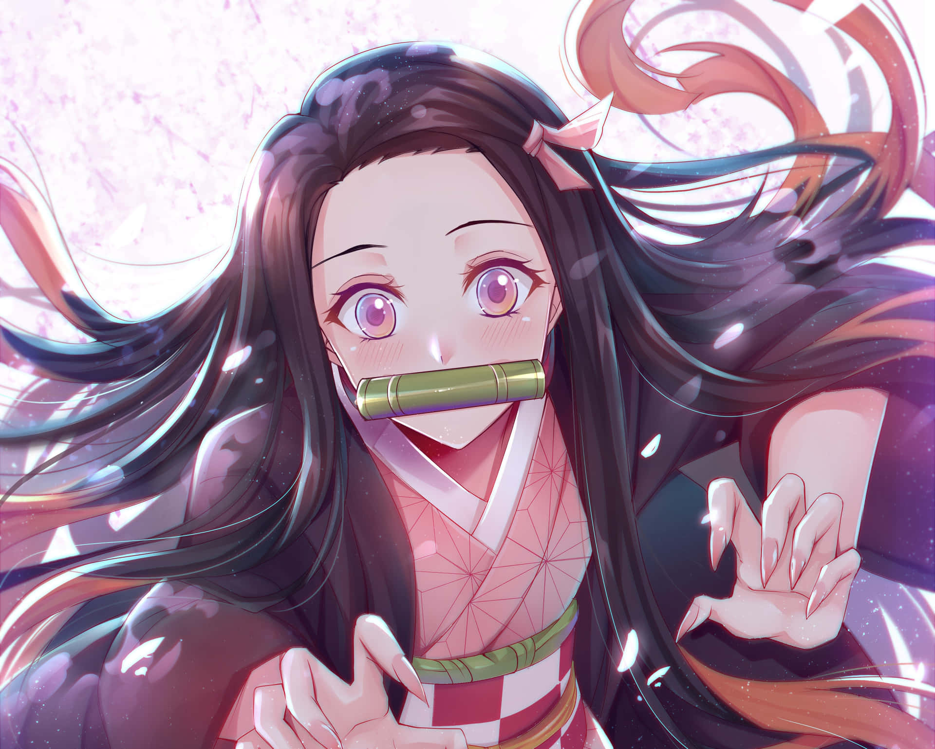 Cool Nezuko Looks Fearless And Ready For Action