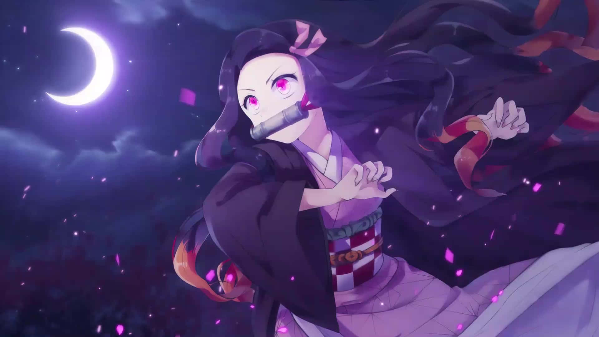 Cool Nezuko, Ready To Fight! Background