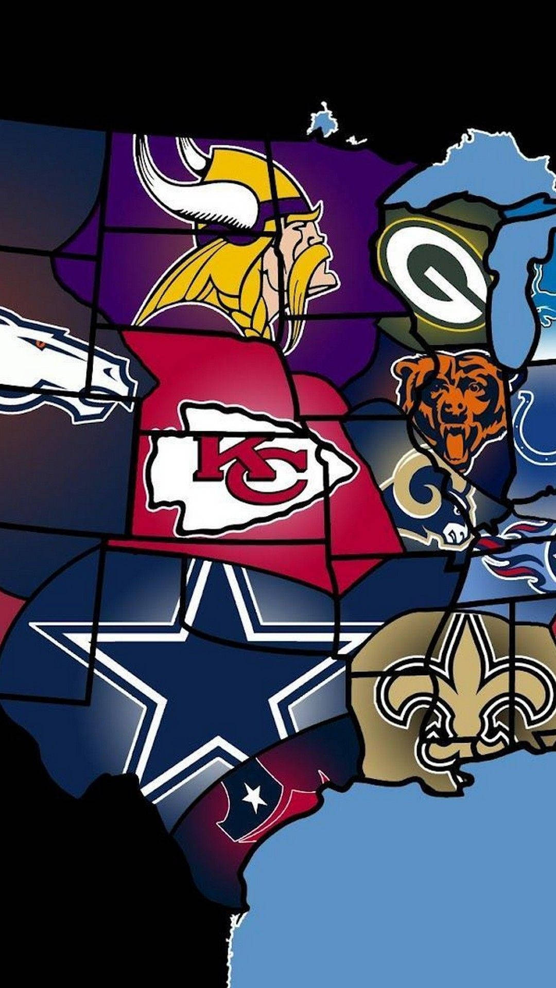 Cool Nfl Teams Map Background