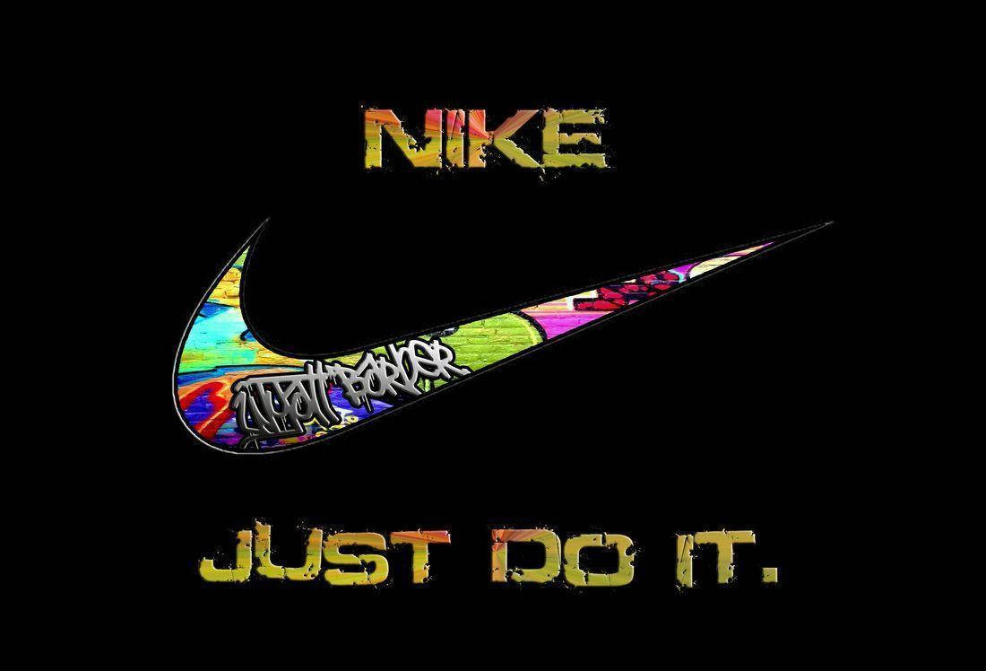 Cool Nike Graffiti Logo Background