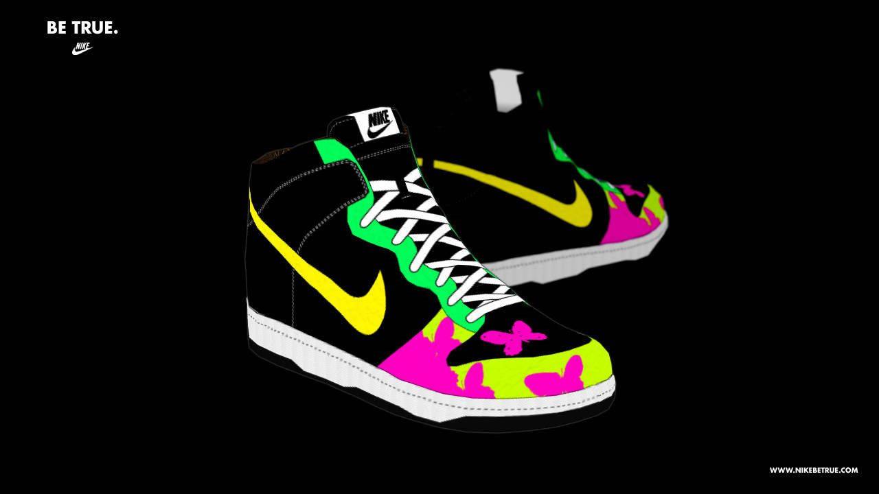 Cool Nike Shoes Artwork Background