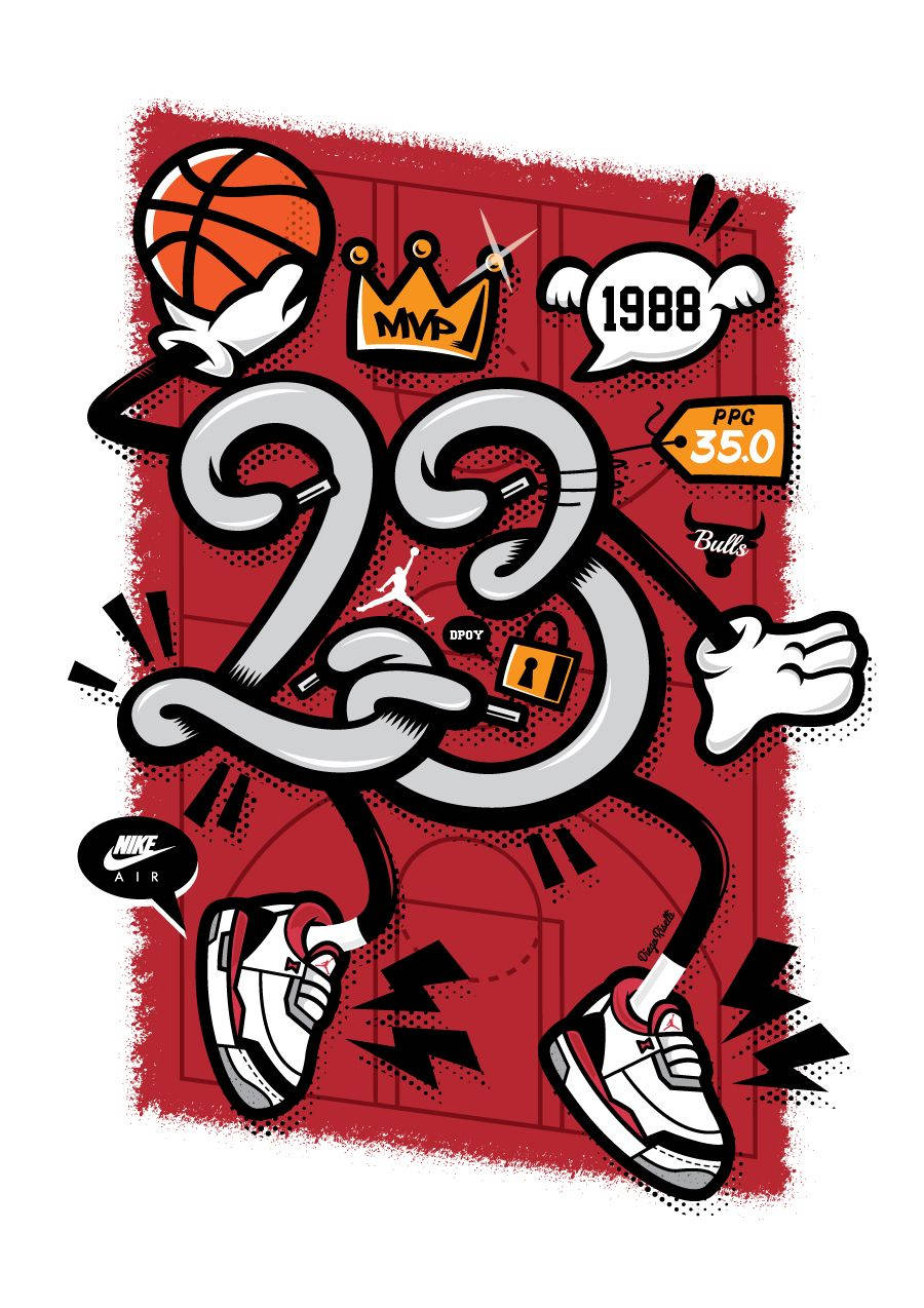 Cool Number 23 Michael Jordan Fan-art Background