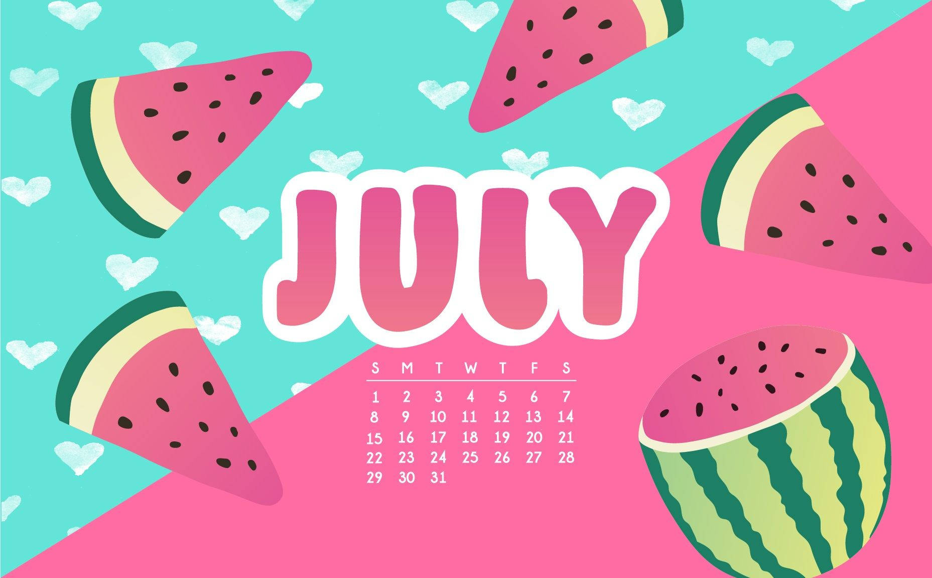Cool Off This July With A Fresh Watermelon! Background