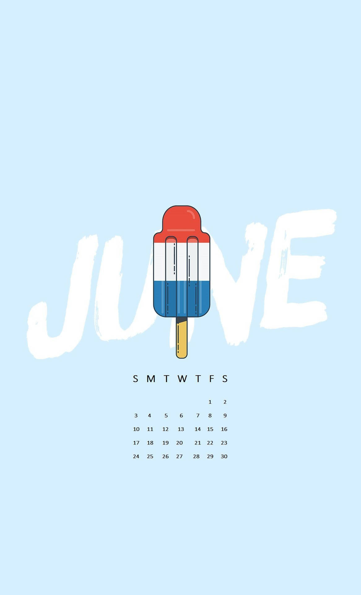 Cool Off This Summer With A June Popsicle Calendar Background