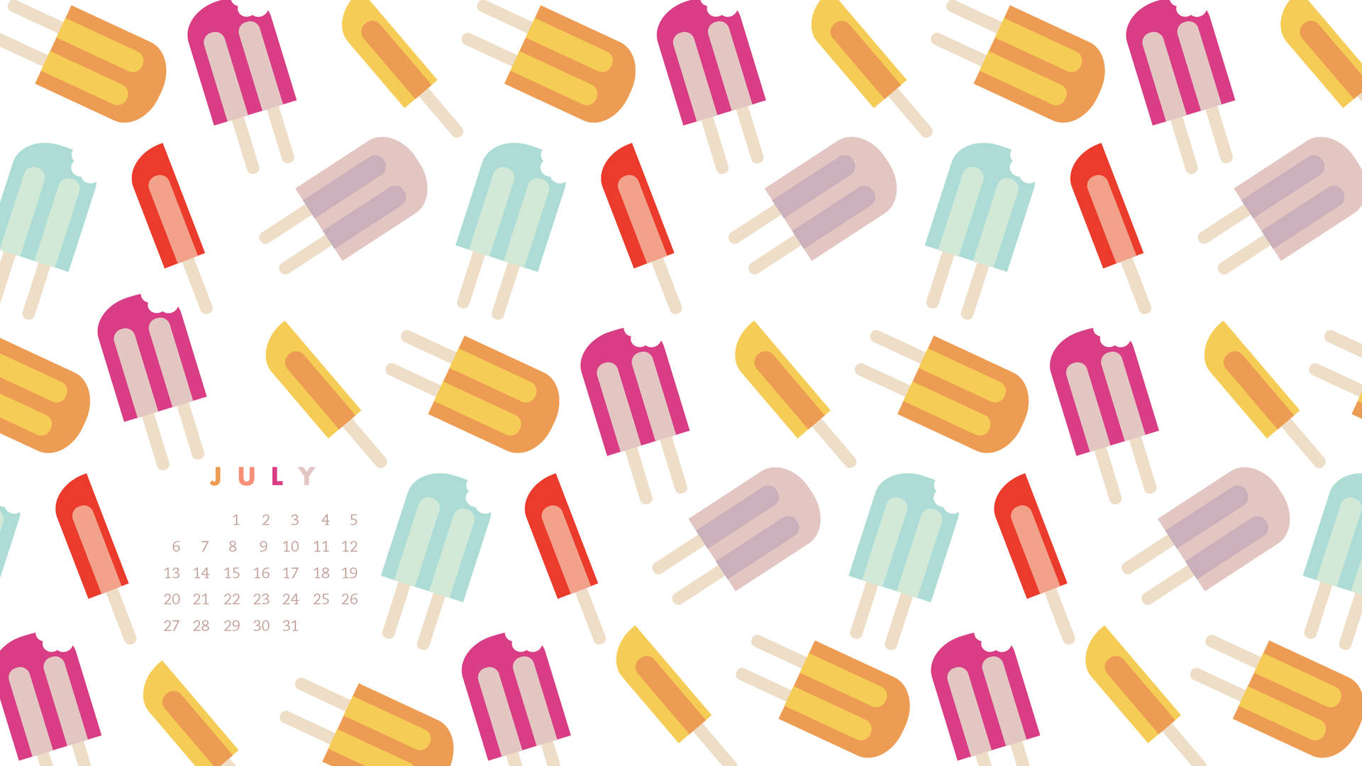 Cool Off With A Popsicle This July Background