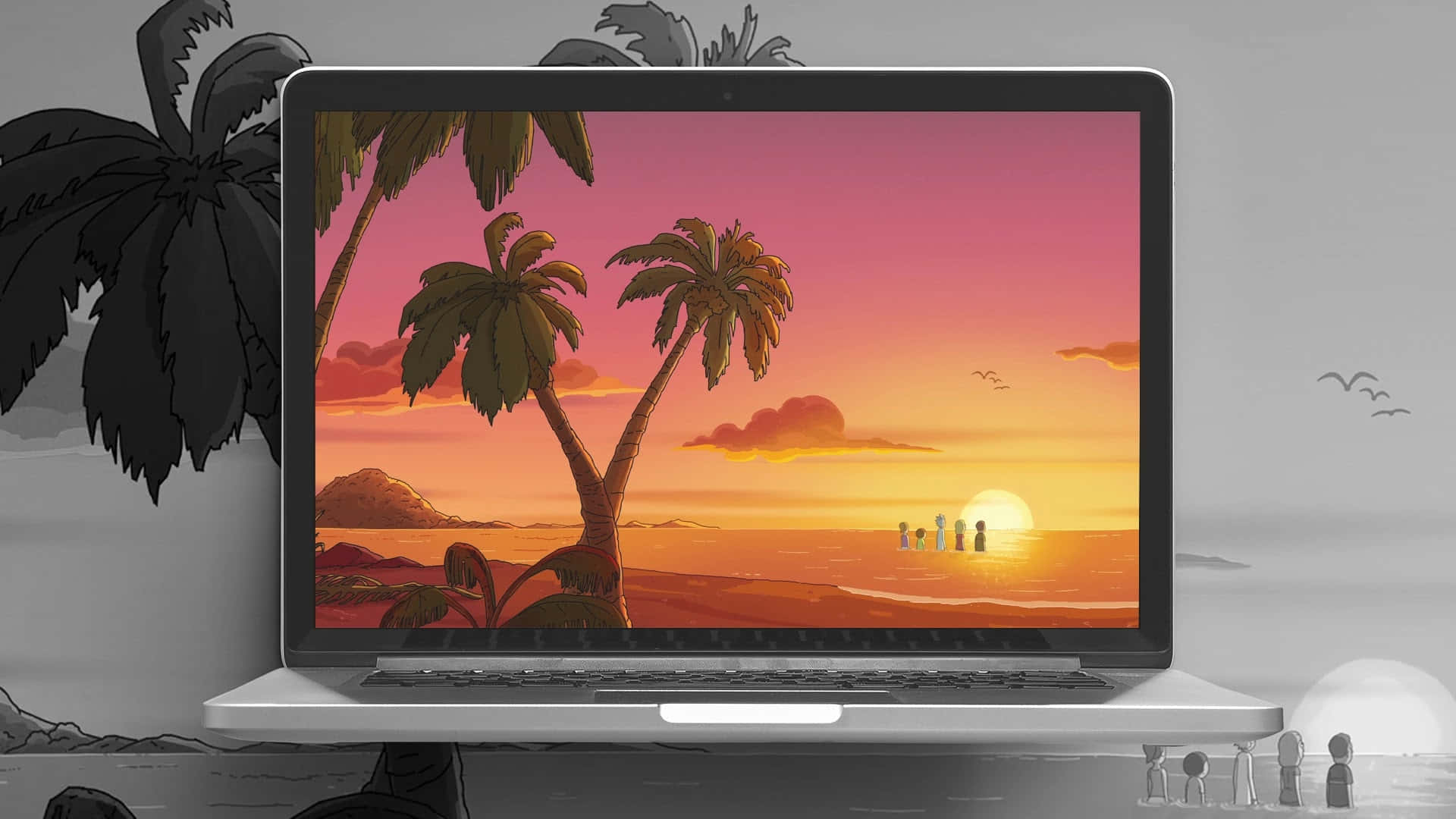 Cool Off With This Rick And Morty Themed Laptop! Background