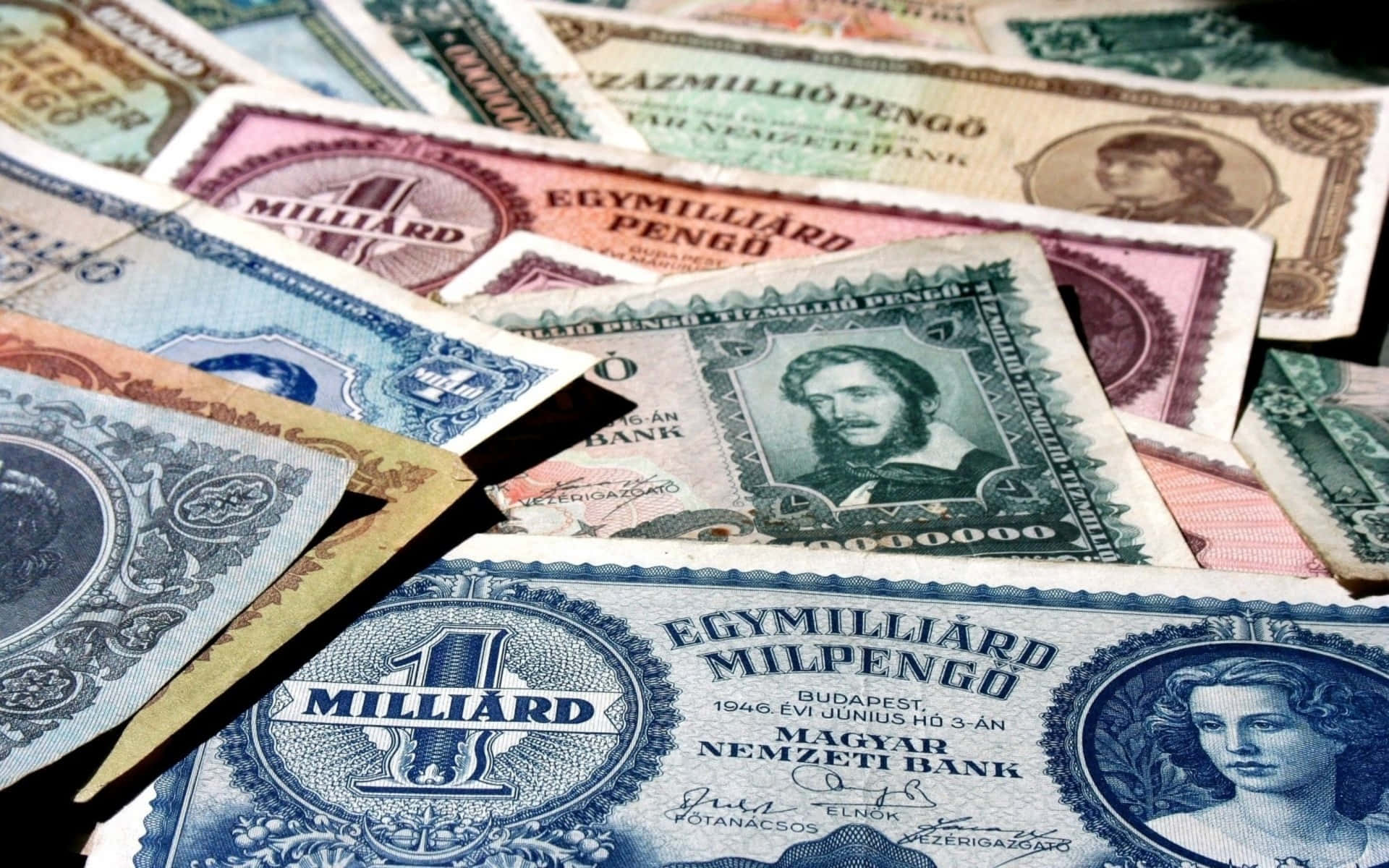 Cool Old Colorful Money Background