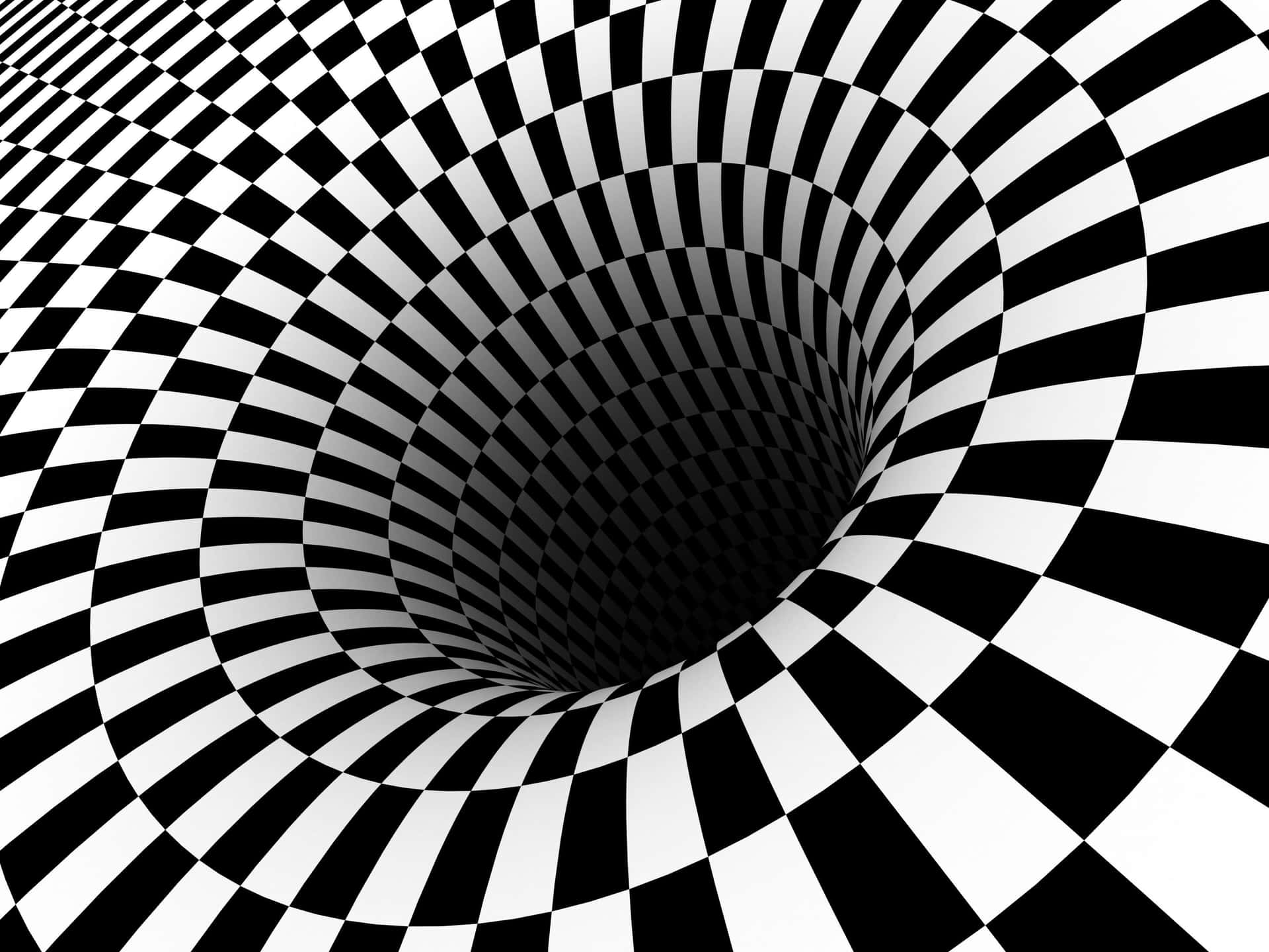 Cool Optical Illusions Checkered Blackhole Background