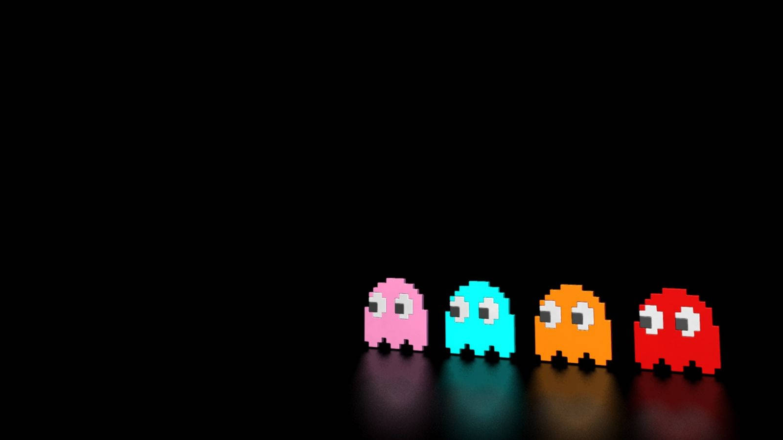 Cool Pac-man Leds For Gaming Desktop Background