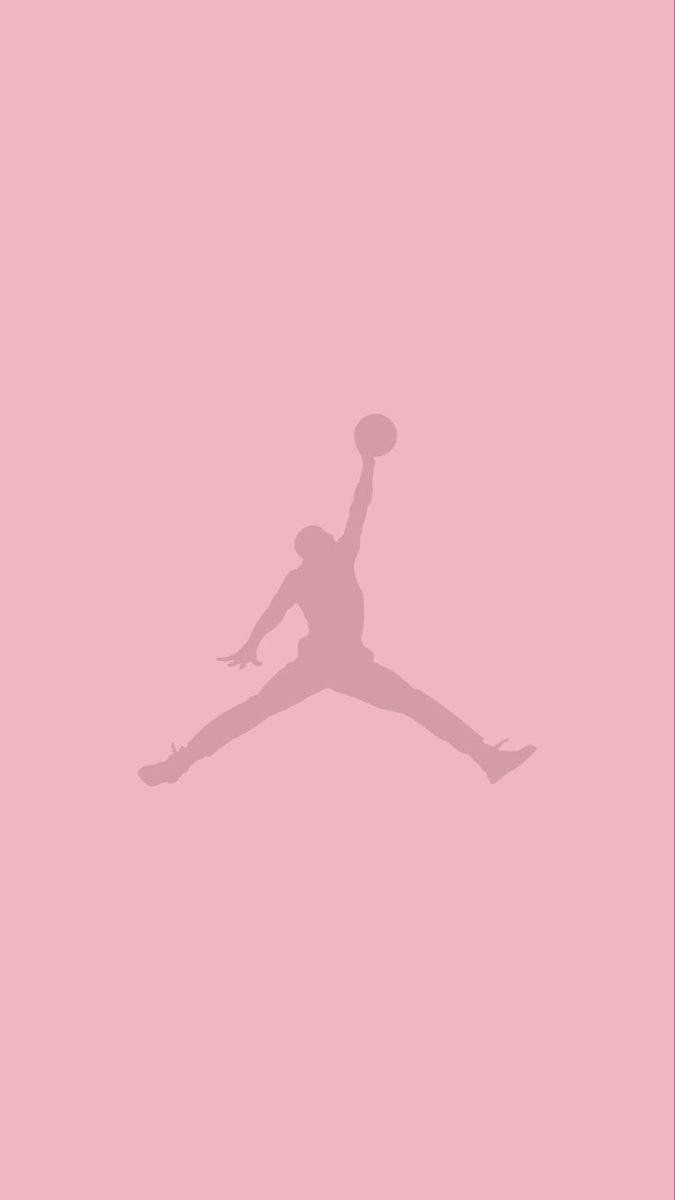 Cool Pantone Pink Air Jordan Logo Background