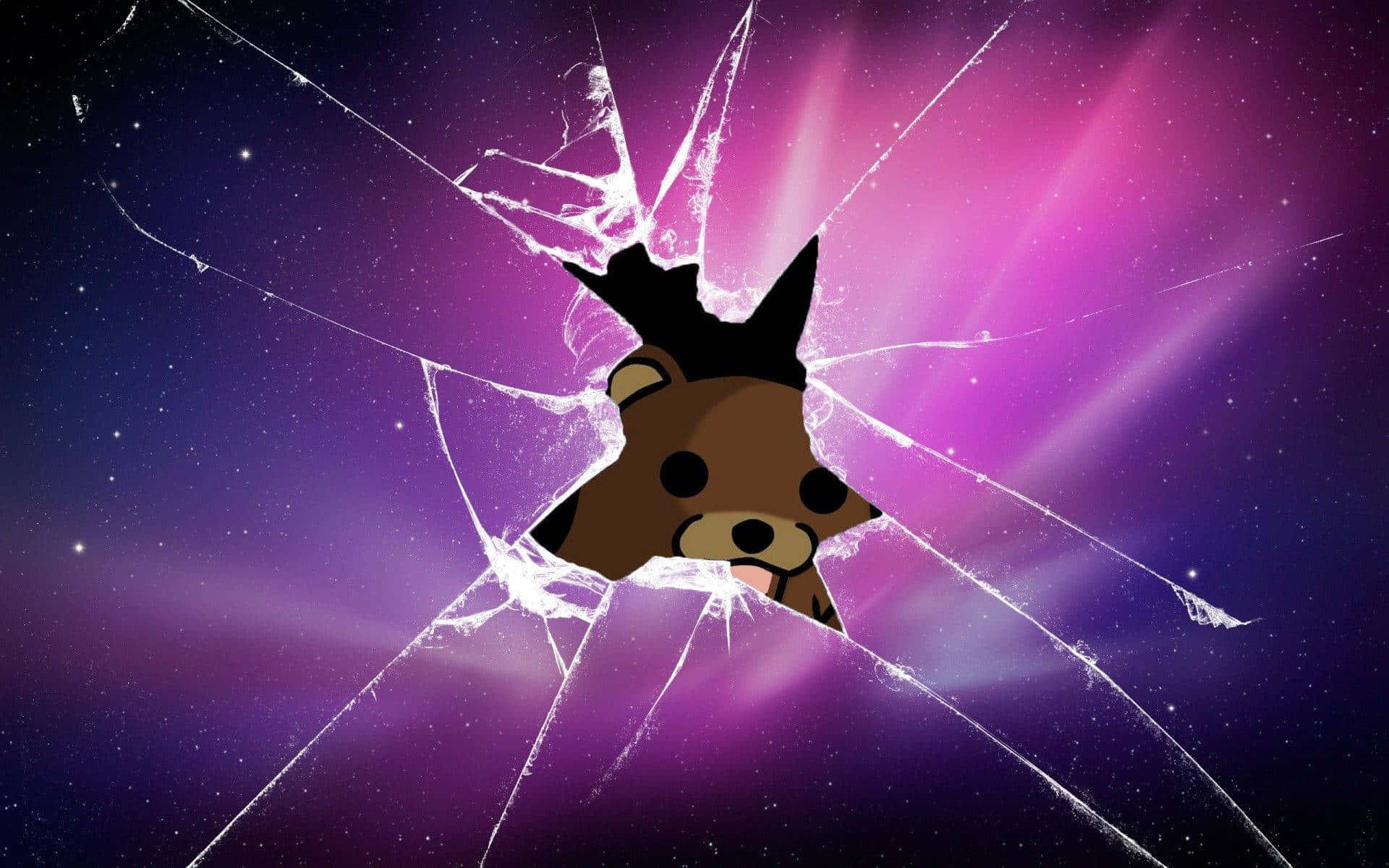 Cool Pfp For Discord Of Teddy Bear Peeking Through Screen Background