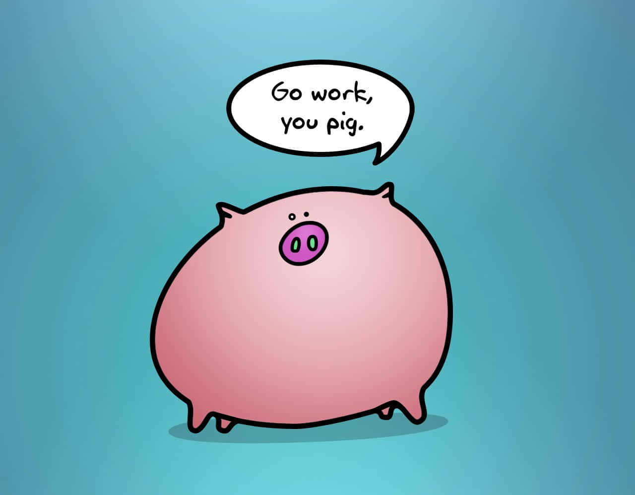 Cool Piggy Speech Bubble