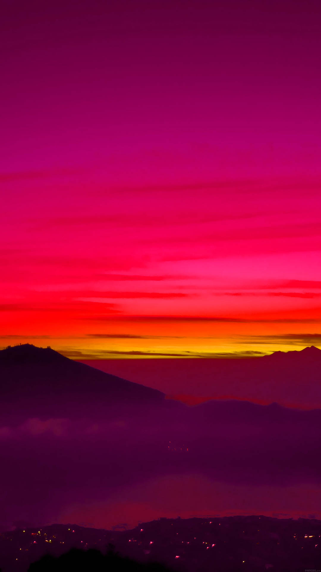 Cool Pink Orange Sunset Sky Background