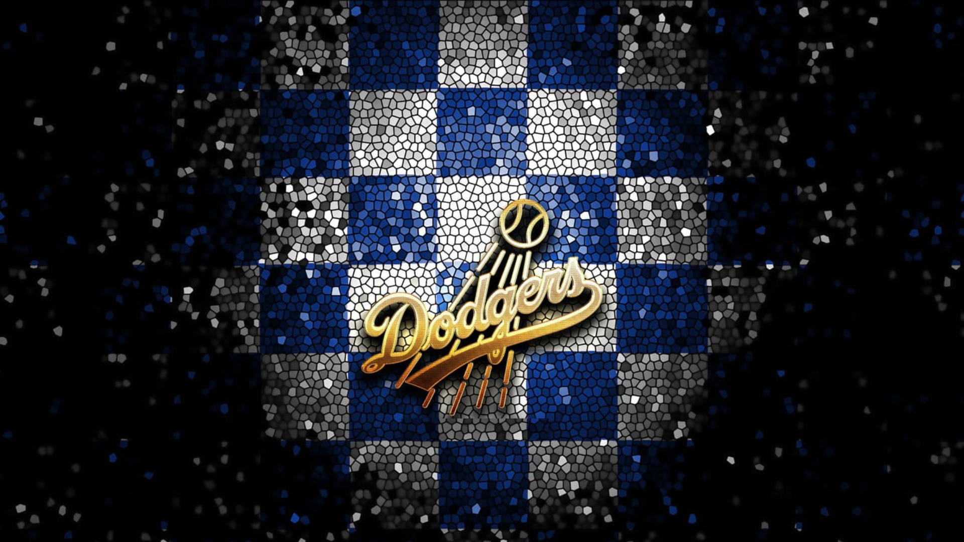 Cool Pixelated Dodgers Logo Background