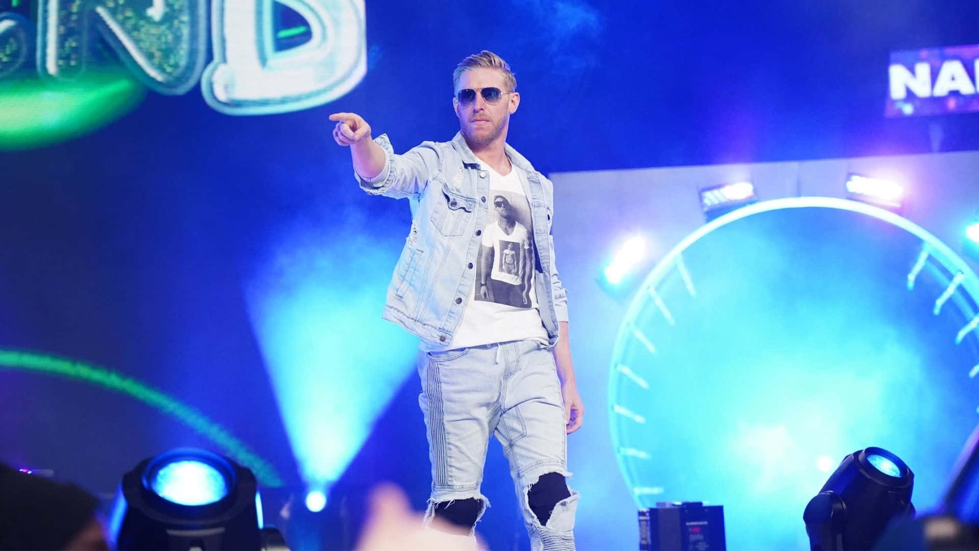 Cool Pose Of Wrestler Orange Cassidy In New Aew Entrance