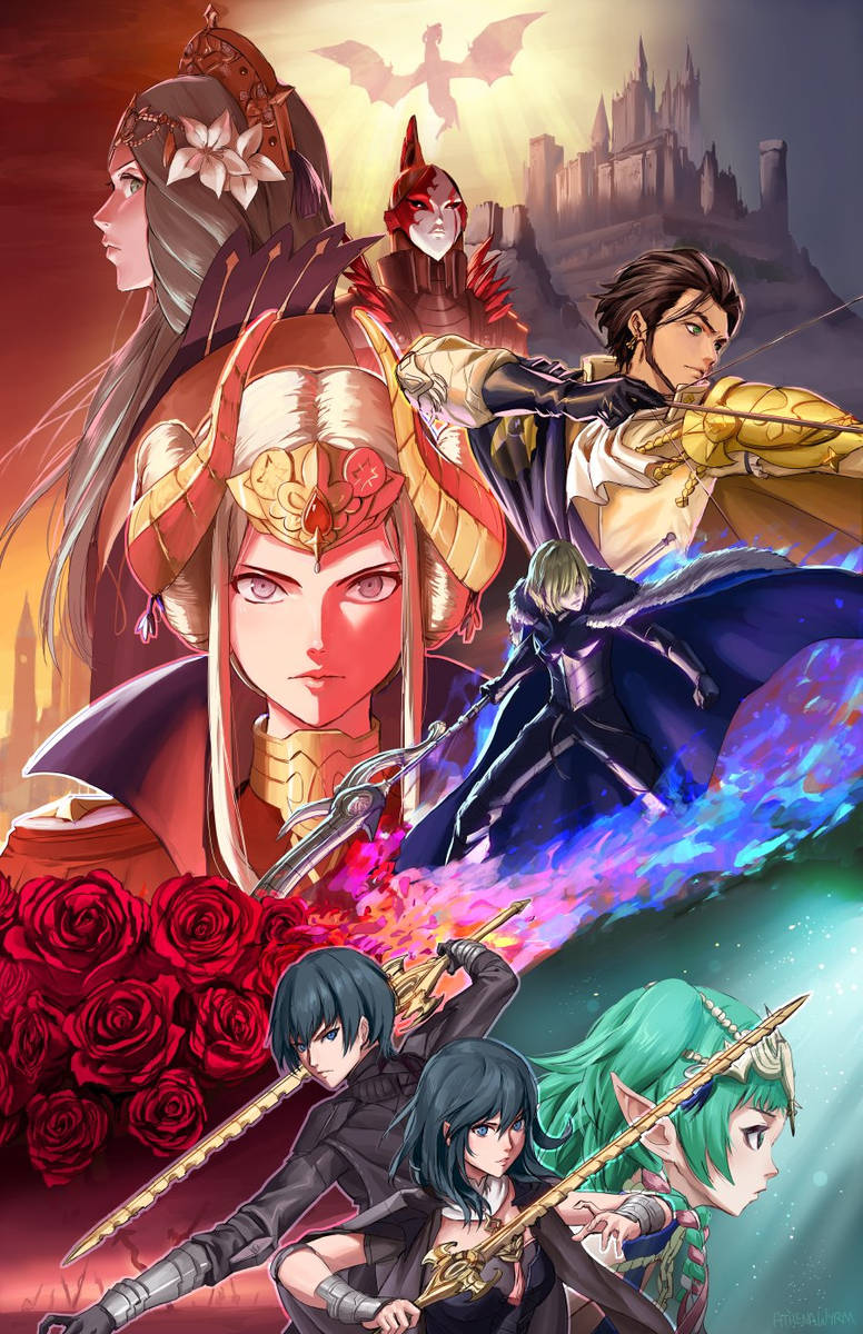 Cool Poster Of Fire Emblem Three Houses Background