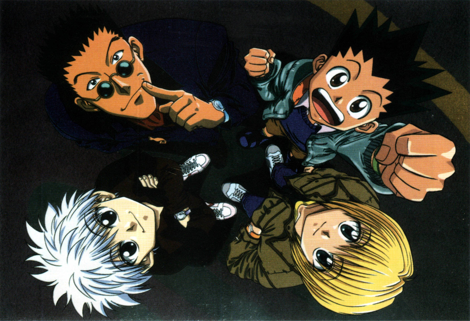 Cool Poster Of Killua And His Friends Background