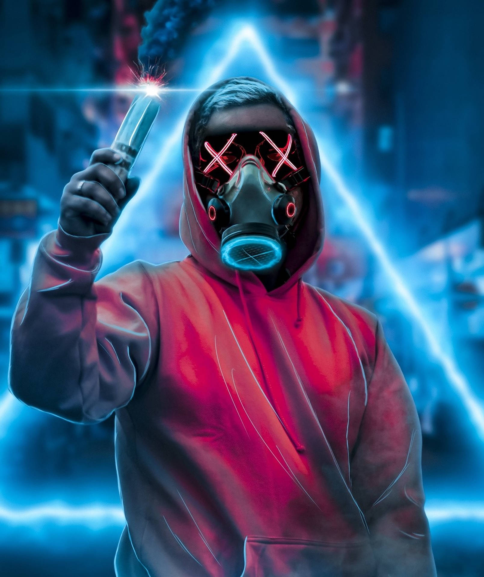 Cool Profile Pictures Neon Masked Man