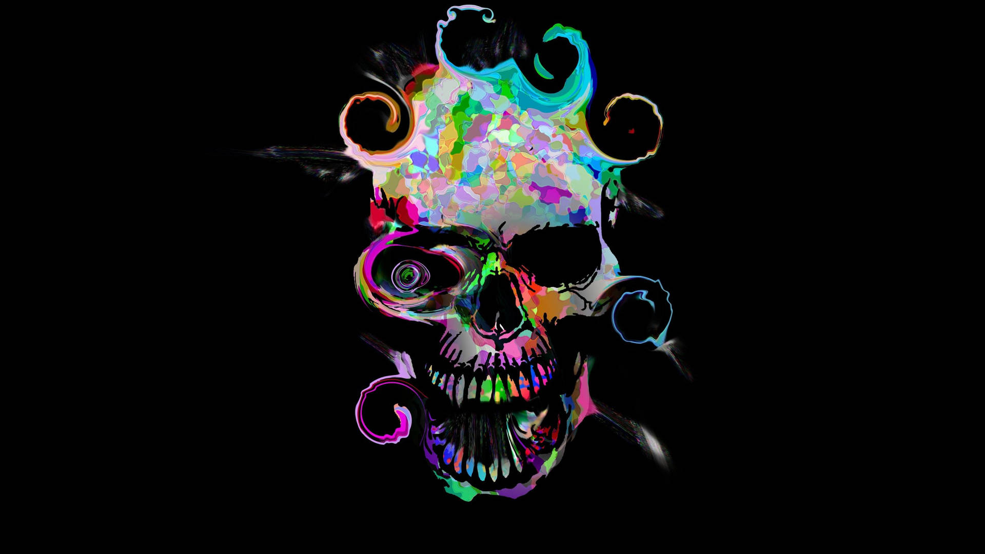 Cool Profile Pictures Trippy Skeleton Background