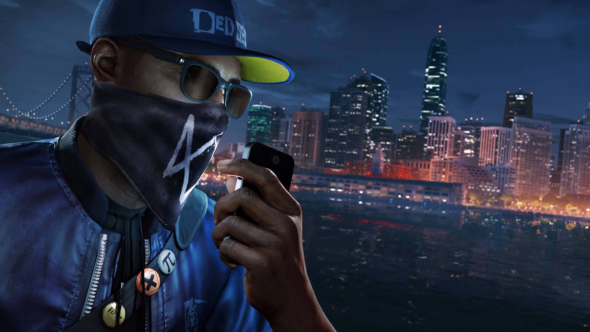 Cool Ps4 Character Marcus Holloway From Watch Dogs 2 Game Background