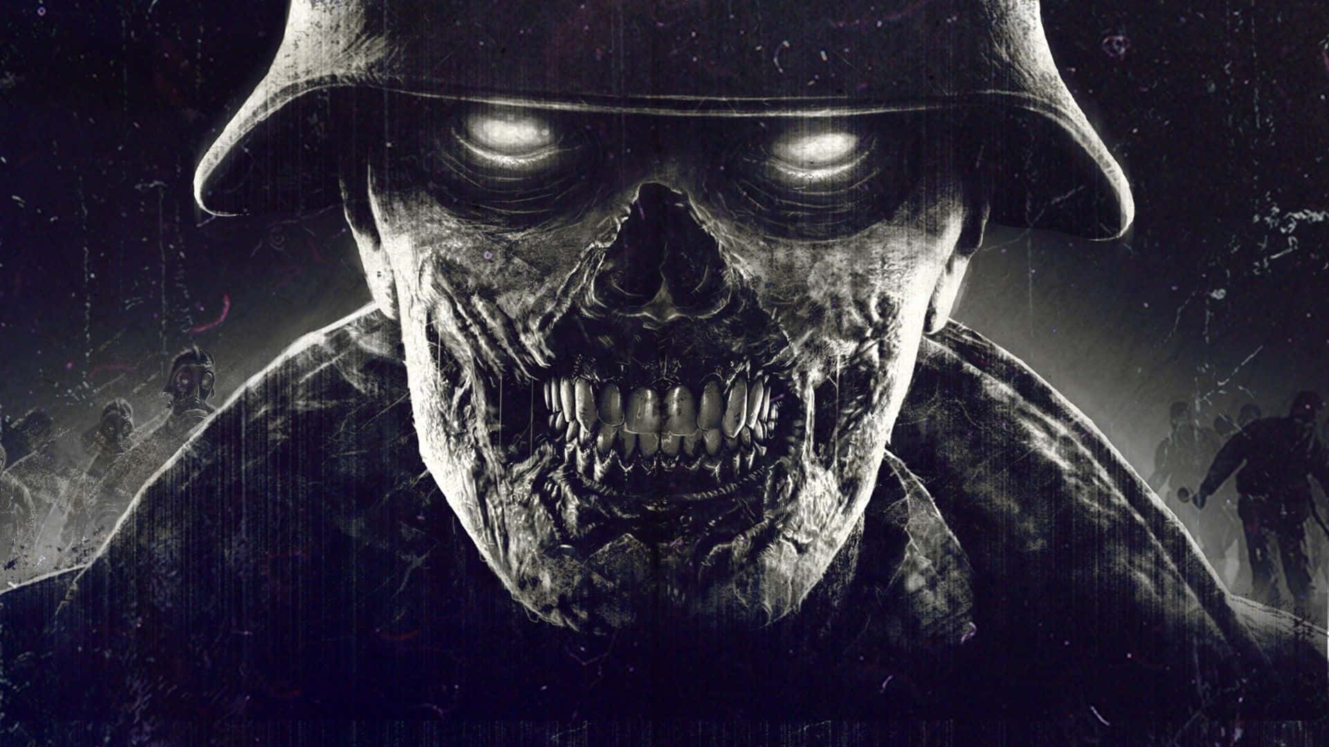 Cool Ps4 Ghost Mask From Call Of Duty: Ghost Of War Game Background