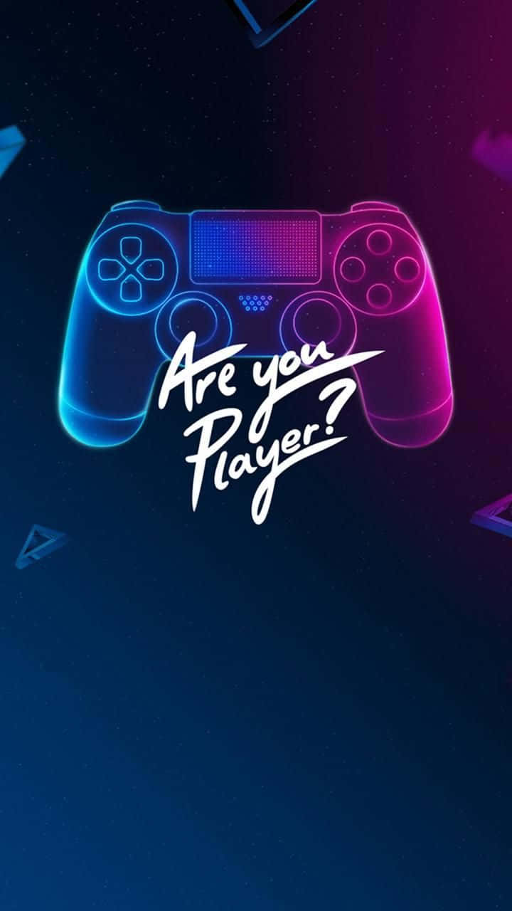 Cool Ps4 Two-toned Color With Controller And Quote Background