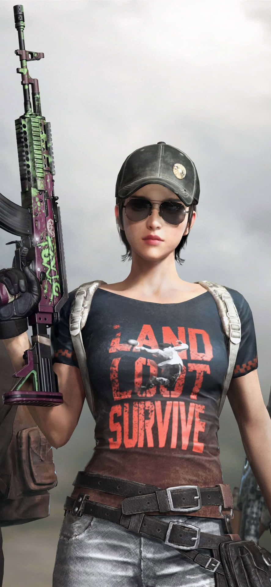 Cool Pubg Girl With Short Hair Background