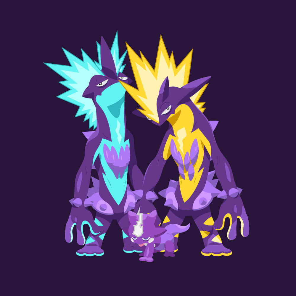 Cool Purple Aesthetic Art Of Toxel And Toxtricity Background