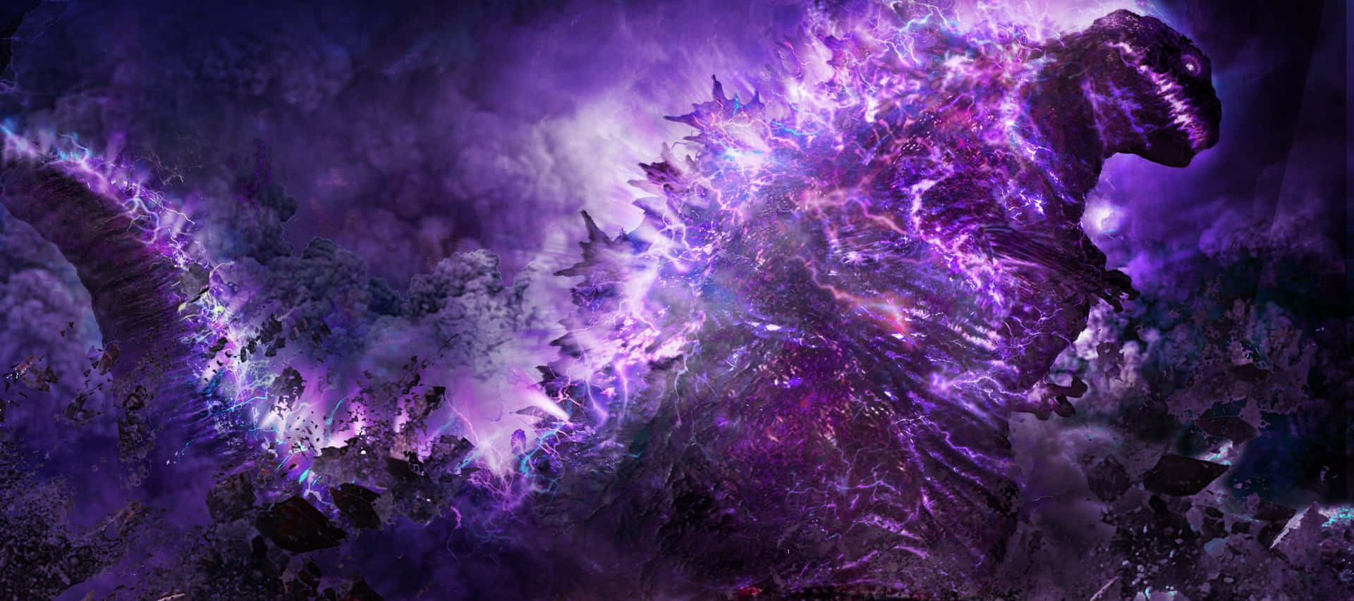 Cool Purple Godzilla Background