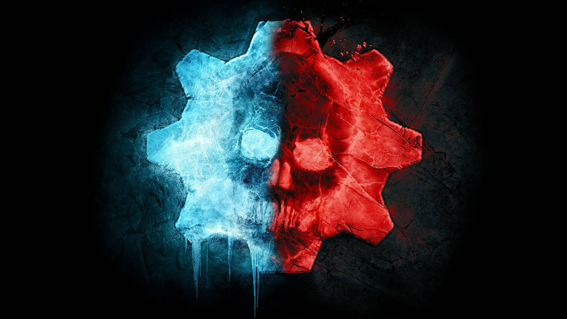 Cool Red And Blue Gears Of War 5 Background