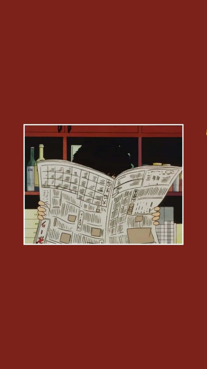 Cool Red Anime Aesthetic Wallpaper Background