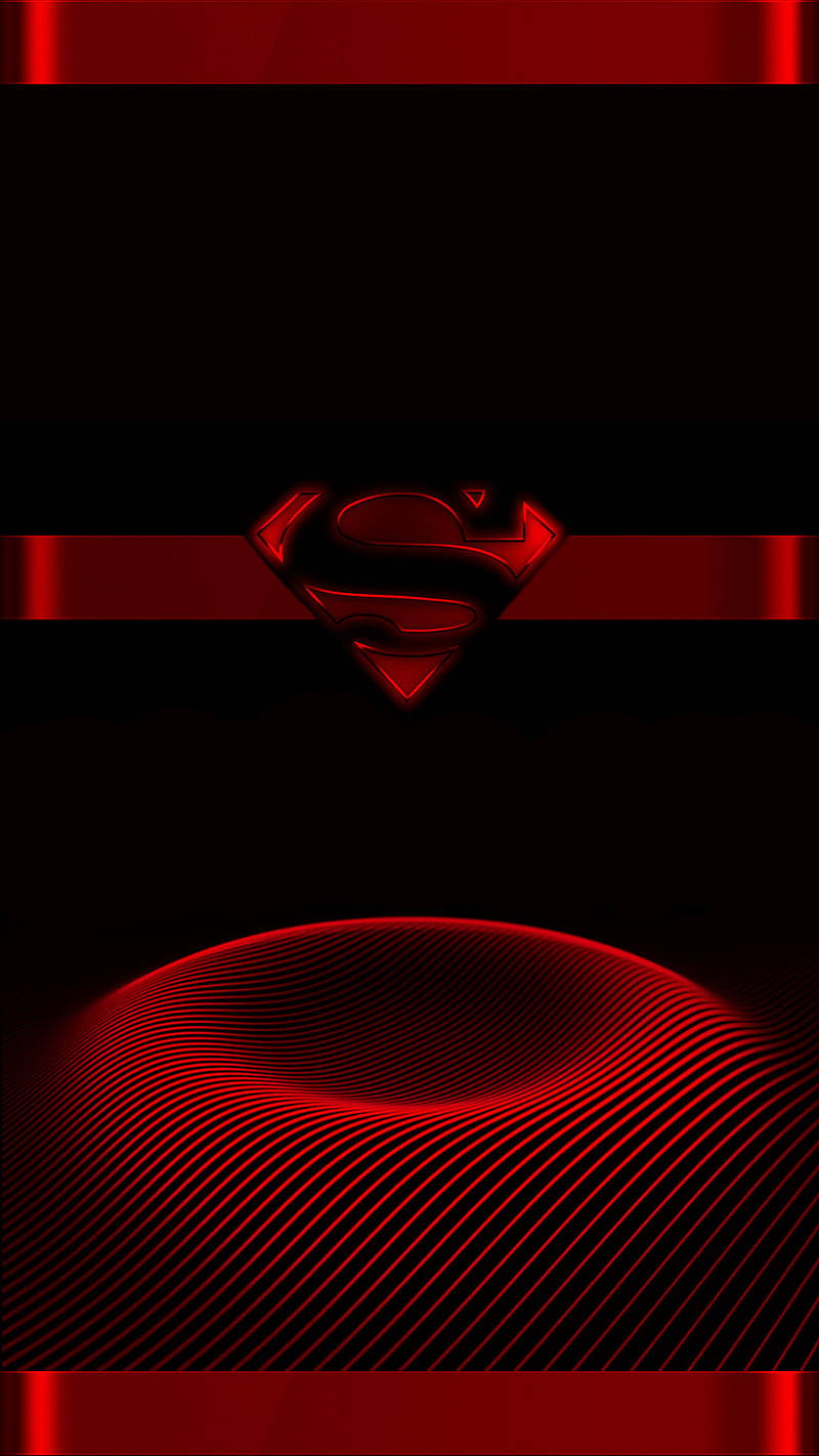 Cool Red Black Superman Symbol Iphone Background