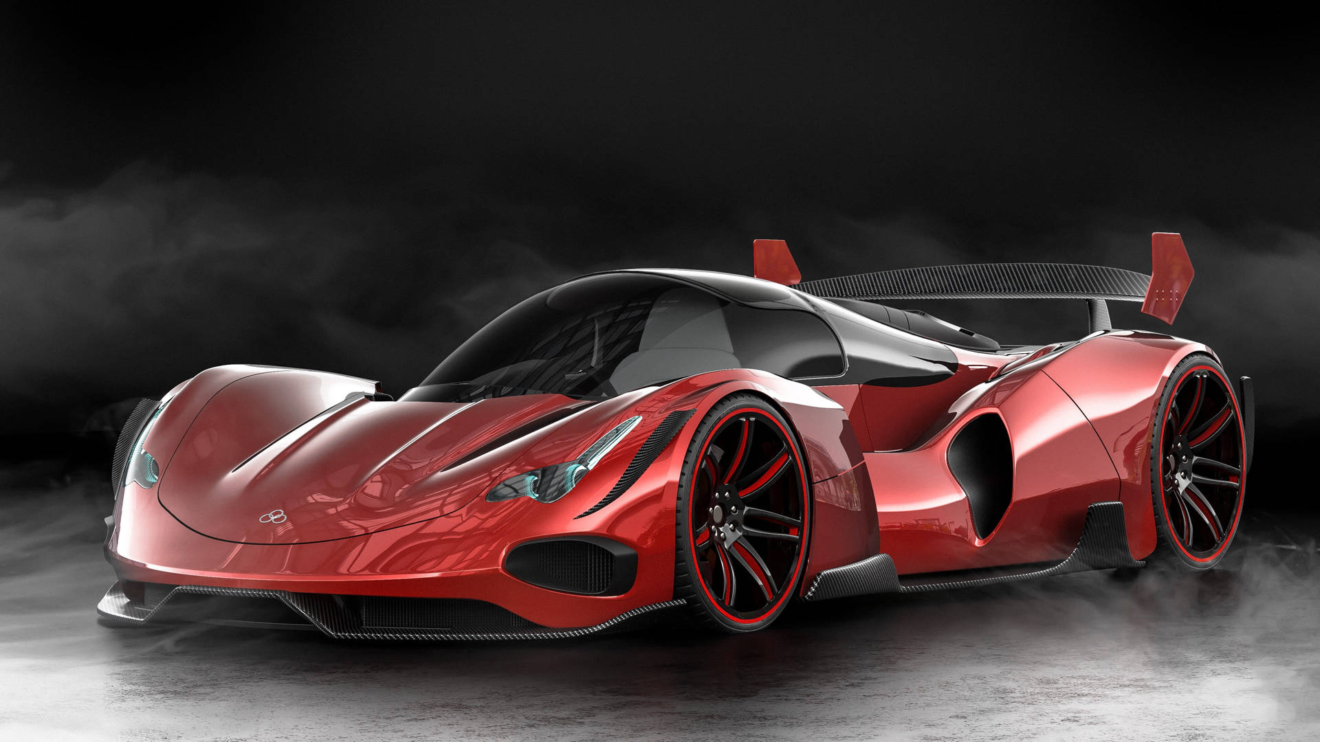 Cool Red Concept 3d Car Background