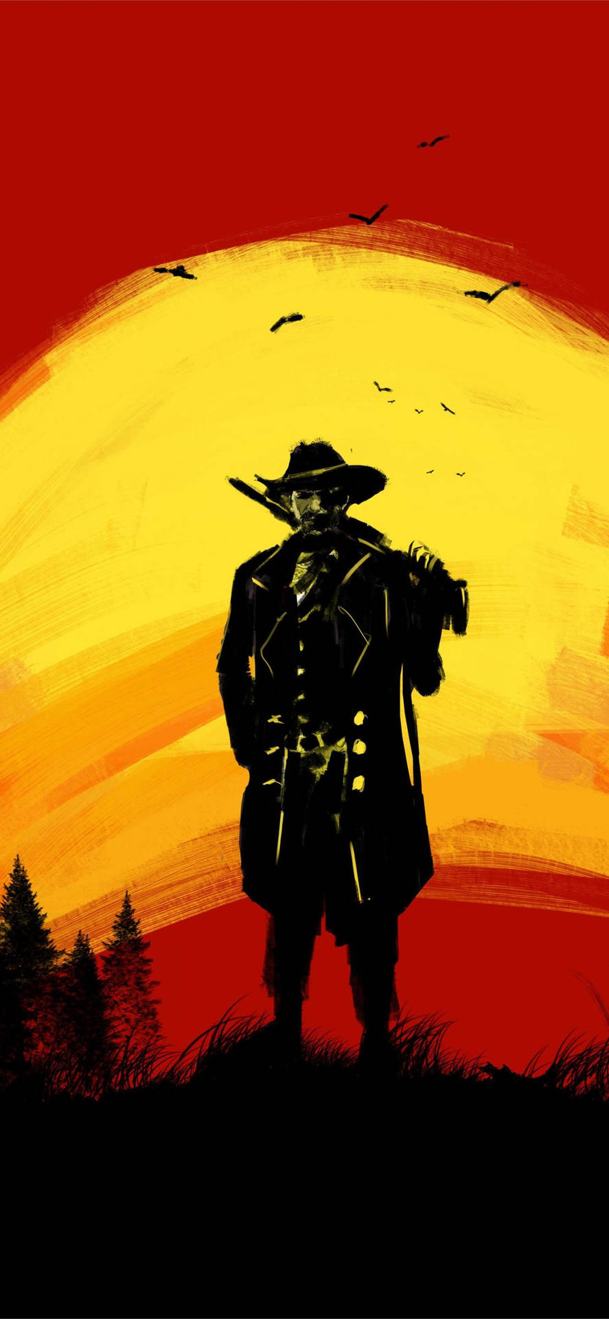 Cool Red Dead Redemption Ii Phone Background Background