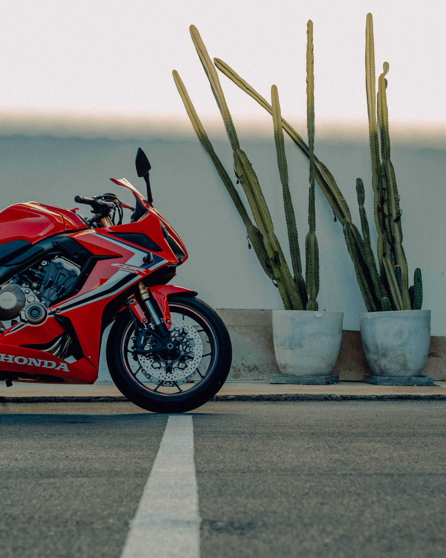 Cool Red Honda Motorcycle Background