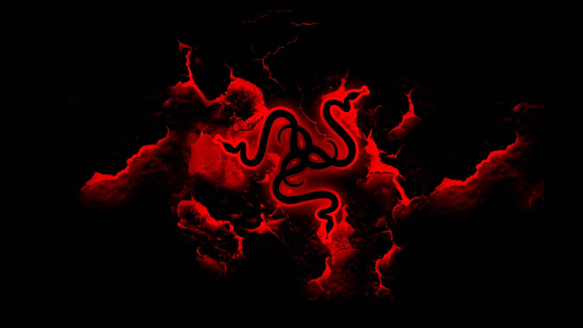 Cool Red Lightning And Snakes Background