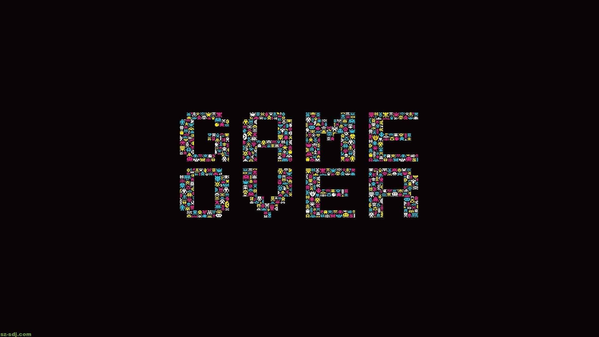 Cool Retro Game Over Background